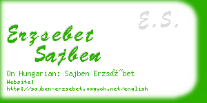 erzsebet sajben business card